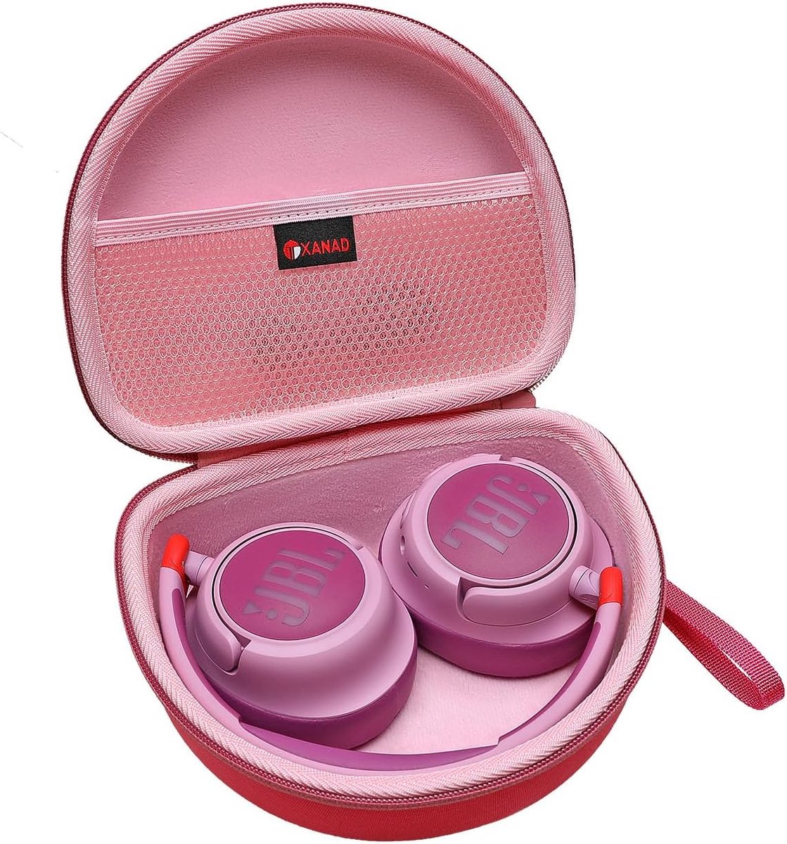 Thijox - Kinder Koptelefoonhoes voor On-Ear Bluetooth Koptelefoon, Ruisonderdrukking, Opbergtas voor Kinderen, Roze, Geschikt voor JBL JR 470 NC/JR 46
