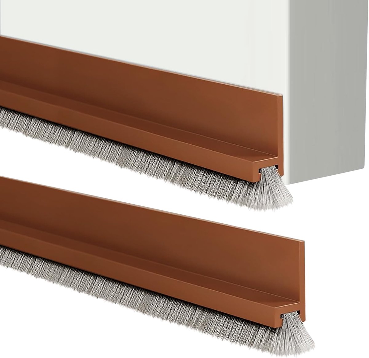 SnelShoppen - Tochtstoppers voor Deuren met Borstel - Deurafdichting, Deurborstel, Afdichtstrips, Zelfklevend, Koudebestendig, Stofdicht, Insectenbest