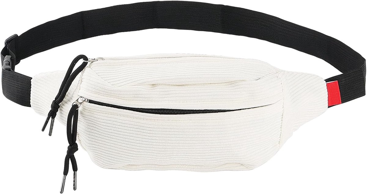 SnelShoppen - Corduroy Schoudertas voor Vrouwen met Verstelbare Schouderriem - Mode Corduroy Heuptas - Lichte en Duurzame Groene Crossbody Tas voor Ma