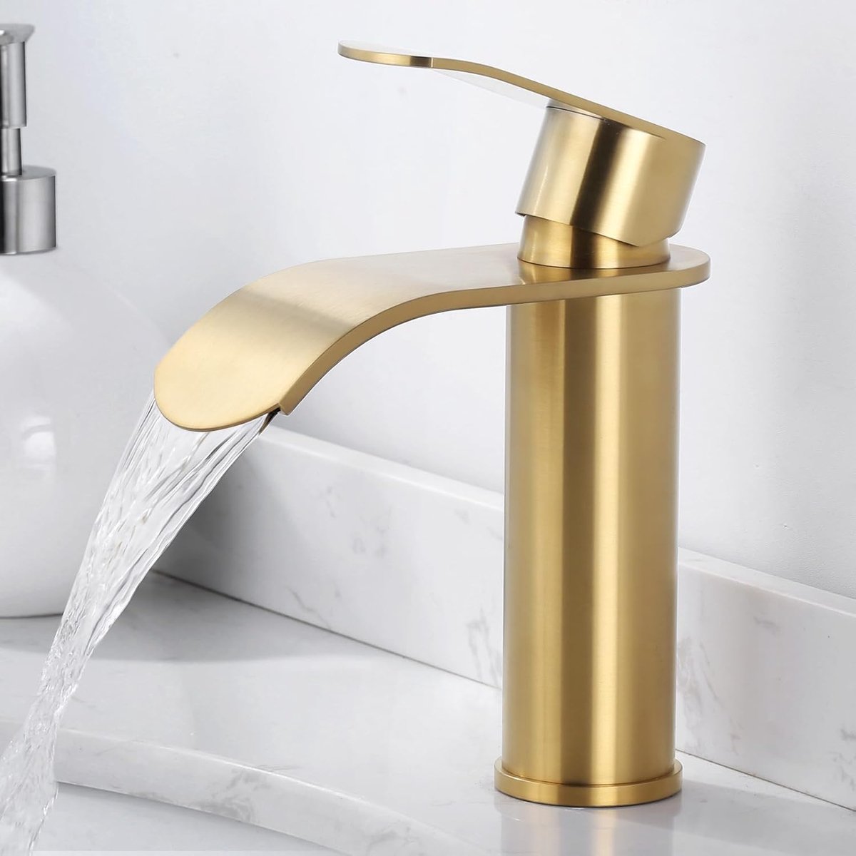 SnelShoppen - Waterdichte Badkamer Kraan - Rvs Mengkraan met Laag Geluid - Waterval Design - Geschikt voor Wastafel - Duurzaam en Waterbesparend