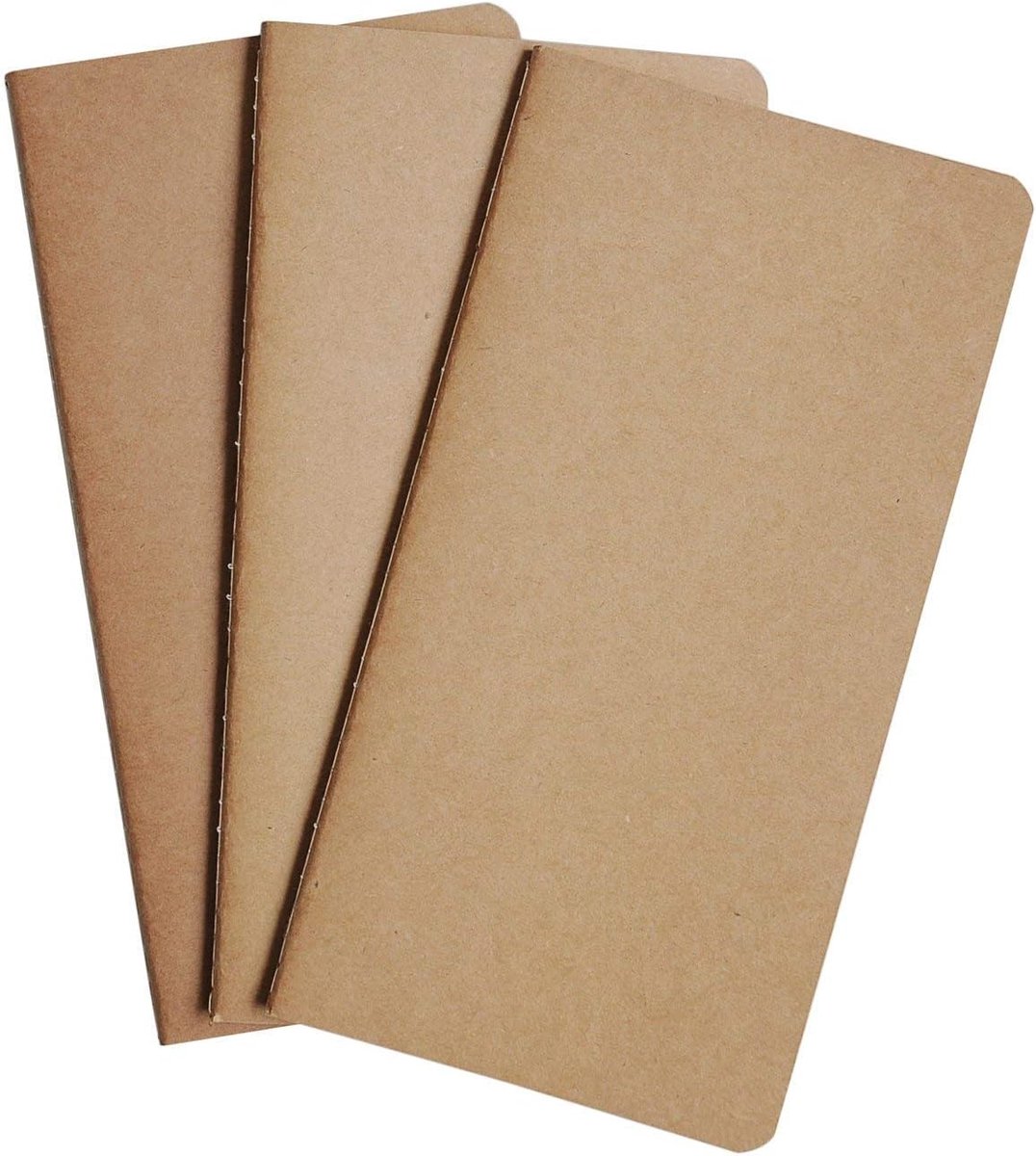 SnelShoppen - A6 Lined Travelers Notebook Refills - 10.5 × 15 cm - 100 GSM Cream Paper - 3 Hand-Sewn Booklets - 180 Pagina's - Ideaal voor Dagboeken,