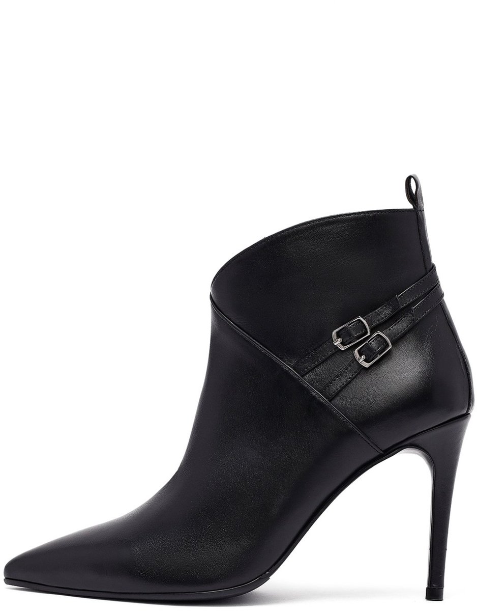 DERIMOD Heeled Ankle Boots Leather Heeled Ankle Boots