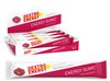 Verpakking met Dextro Energy Gums, kersensmaak. Een doos met meerdere verpakkingen en één losse verpakking.