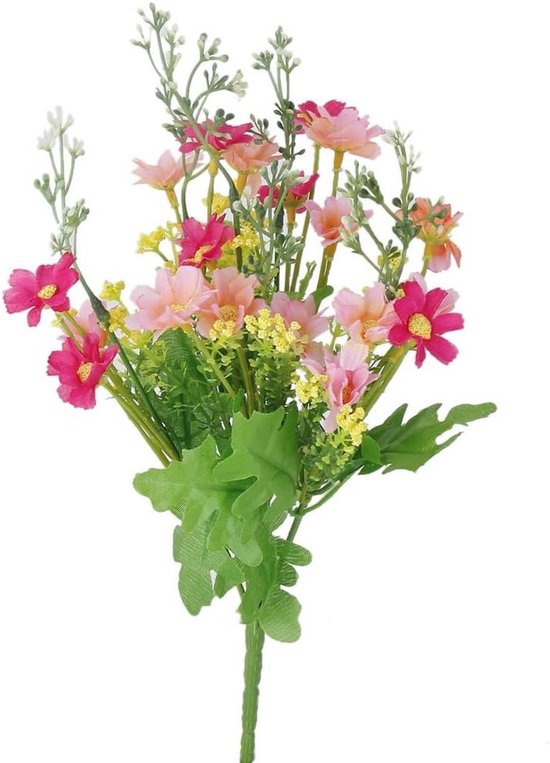 Kunstbloemen Calla Lelies - Nepbloemen Decoratie - Feestelijke Aankleding - Realistisch PU Materiaal - 33 cm Lengte - Roze Rood