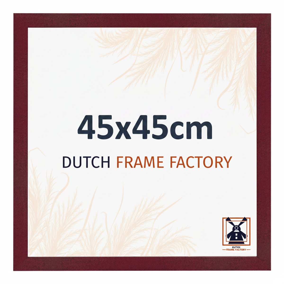 Fotolijst 45x45 cm - MDF - Wijnrood Geveegd - Benno