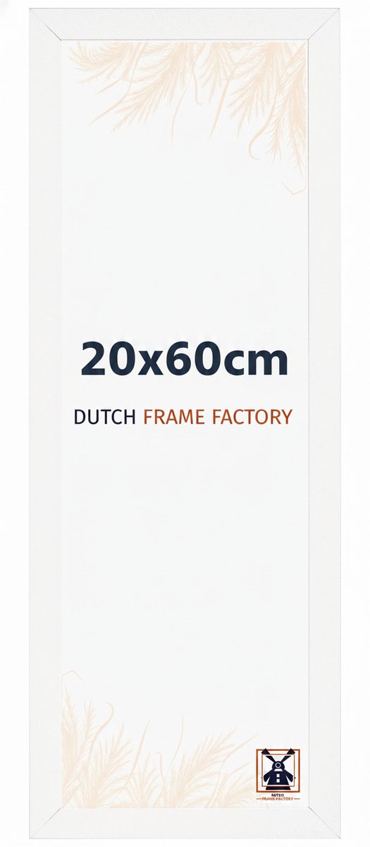 Fotolijst 20x60 cm - MDF - Wit Hoogglans - Benno