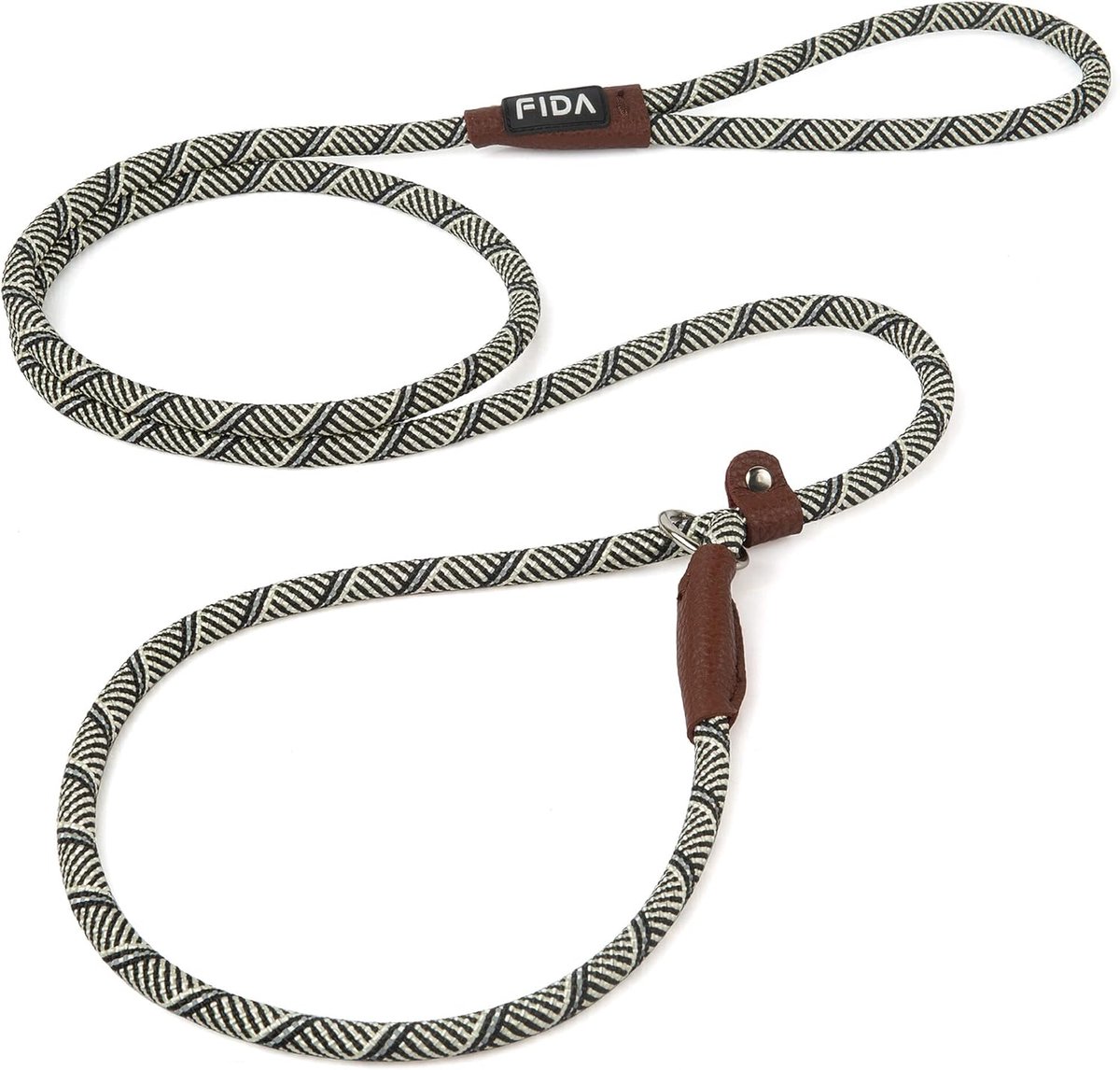 SnelShoppen - Hondenriem met Sleeptouw 1,8 m | Slip-On Touwriem, One-Size-Fits-All, Duurzaam en Weerbestendig Klimtouw met Reflecterende Stiksels