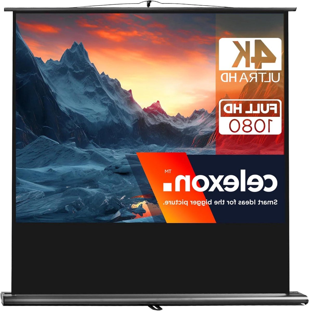 Projectiescherm - Mobiel Scherm - Presentaties Geven - Compact Aluminium - 116 x 87 cm - Wit