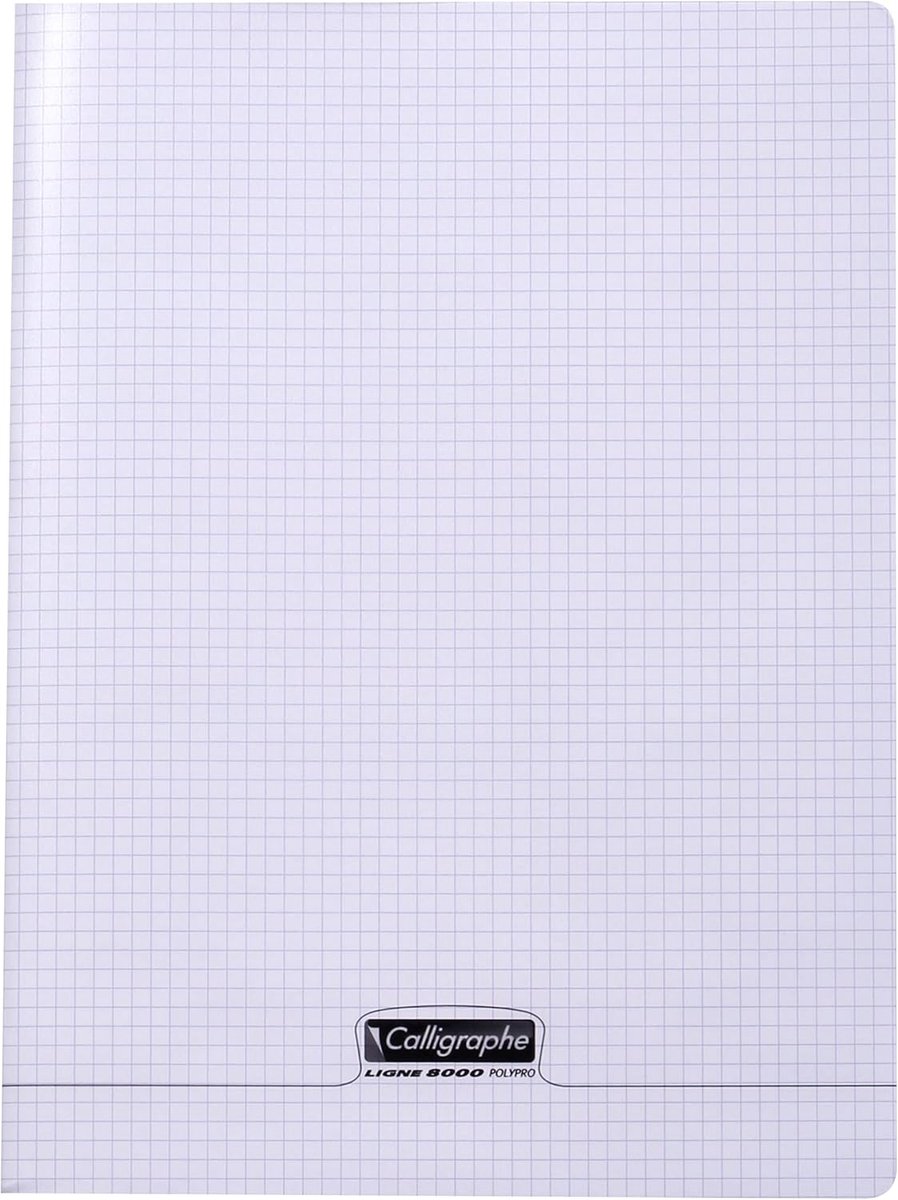 Thijox - Set van 10 Kleurloze Geniet Schriften 24x32cm - 96 Ruiten Pagina's - 90g Wit Papier - Transparante Polypropyleen Kaft - Ideaal voor School en