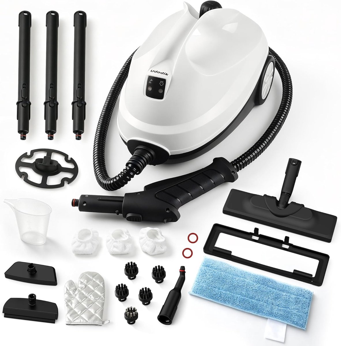 SnelShoppen - Draagbare Stoomreiniger 120 °C - Hoge Temperatuur Stoomreiniger met 20 Accessoires voor Vloeren, Banken, Ramen, Meubels en Keuken - Idea
