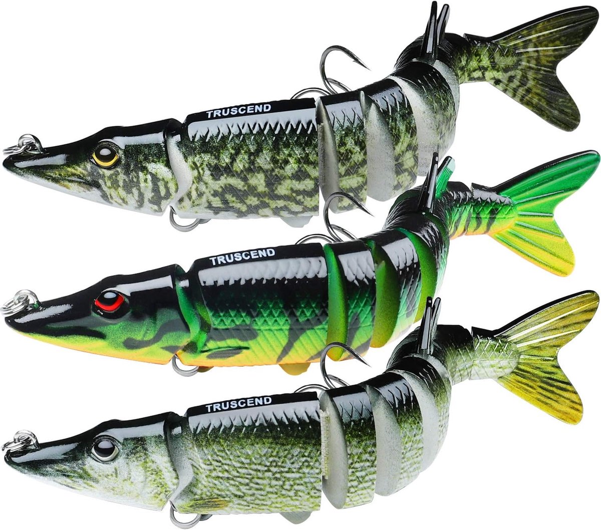 SnelShoppen - Levensechte Swimbait Visaas voor Zoet- en Zoutwater, Langzaam Zinkend Bass Visaas voor Forel, Crappie en Bas - Perfecte Visgiften voor M