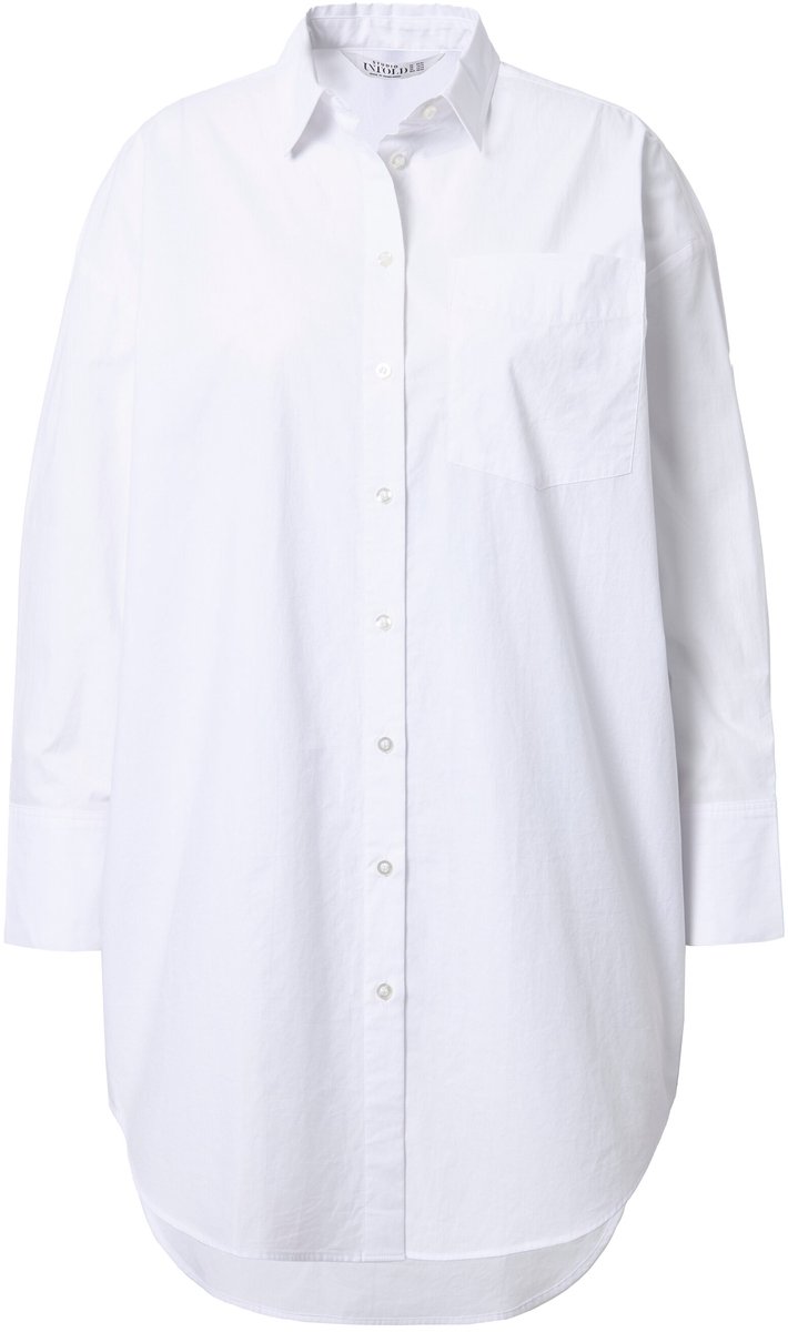 Studio Untold - Dames - Shirtblouse oversized knoopsluiting overhemdkraag - Sneeuwwit - Maat 58+