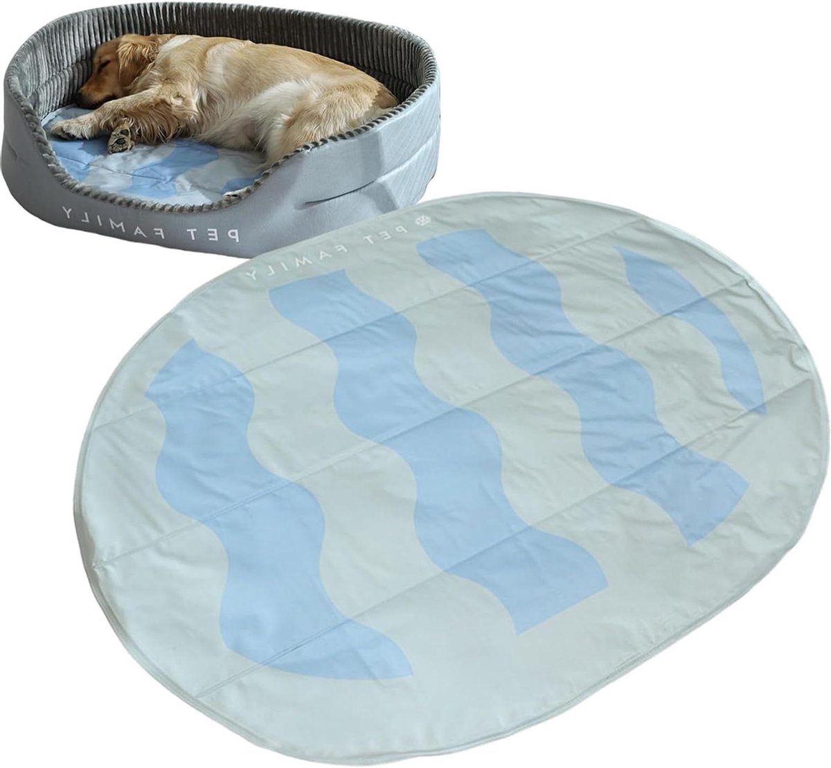 Koelmat voor Honden - Koelkussen Dieren - Zomerse Verkoeling - Zelfkoelend Gel-ijs - 43x30cm - Grijs