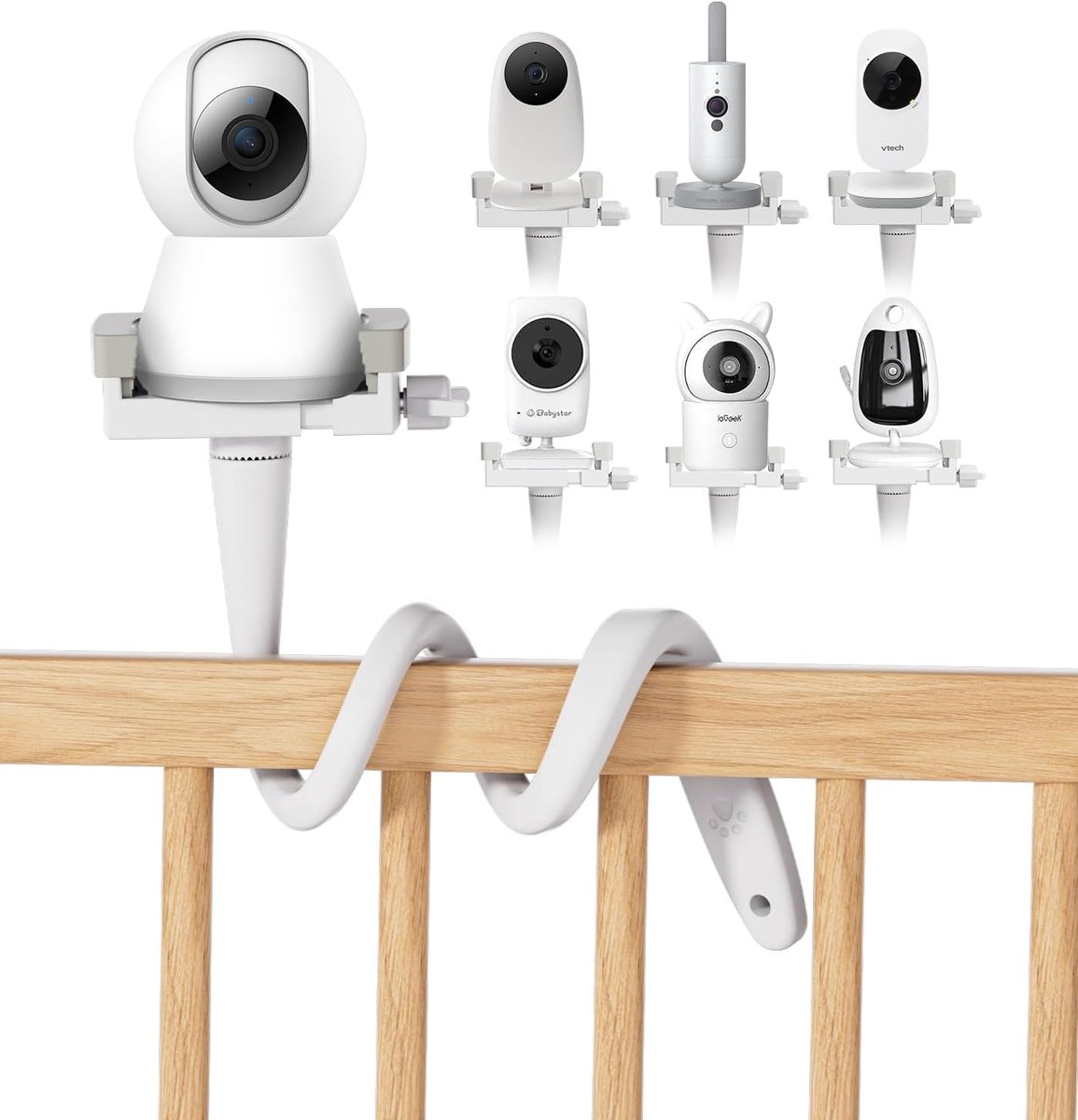 SnelShoppen - Universele Babyfoonhouder voor Flexibele Montage, Compatibel met Philips, Vtech, Momcozy, Boifun en Babystar - Standaard Accessoires voo