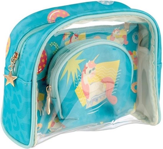 opwinding realiteit Zeeziekte Toilettas/make-up tassen set eenhoorn/unicorn voor kinderen - Reis... |  bol.com