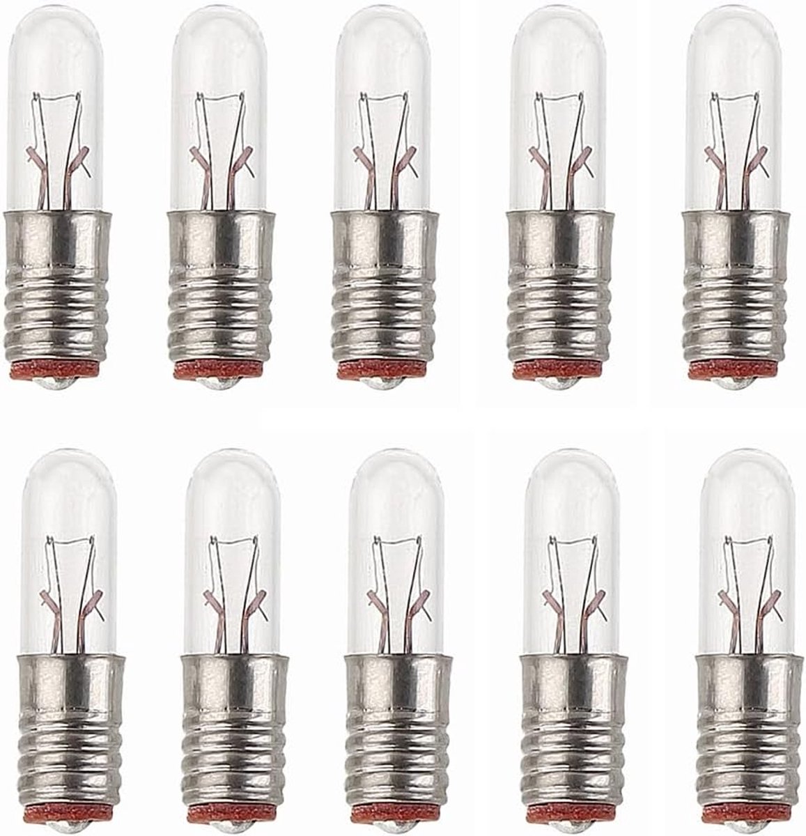 SnelShoppen - E5 Mini Lampje 12V 50mA Warm Wit E5 E5.5 H0 12-14V Geel (10 Stuks) - Perfect voor Modelbouw, Feestverlichting, en Decoratie