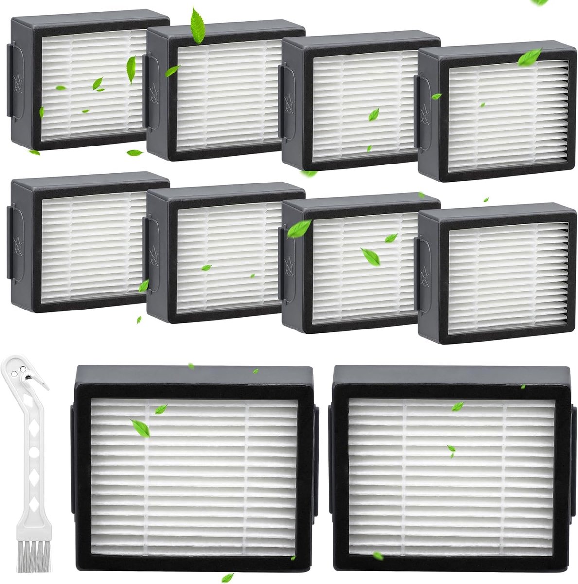 SnelShoppen - 10 HEPA Filters voor Robotstofzuiger, Vervangfilters voor e/i/j Series, Geschikt voor e5 e6 e7 i1 i1+ i3 i3+ i4 i4+ i5 i5+ i6 i6+ i7 i7+