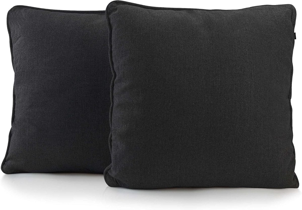 SnelShoppen - Modern Sofa Kussen 40x40 cm - Zacht OEKO-TEX Katoen - Comfortabele Decoratieve Rugkussen - Antraciet - Perfect voor Woonkamer en Ontspan