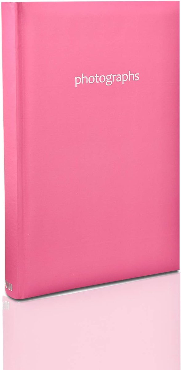 SnelShoppen - Groot Roze Memo Slip In Foto Album 300 Foto's 6x4 Inch - Duurzaam Hard Karton - Ideaal voor Herinneringen, Feesten en Kinderen