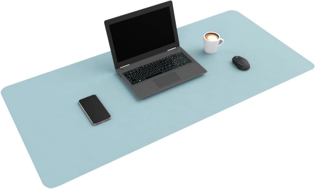 SnelShoppen - XXL Desk Mat - Multifunctionele Bureau Mat 120cm x 60cm - Grote Muismat - Baby Blue - Perfect voor Thuiswerk, Kantoor en Gamers