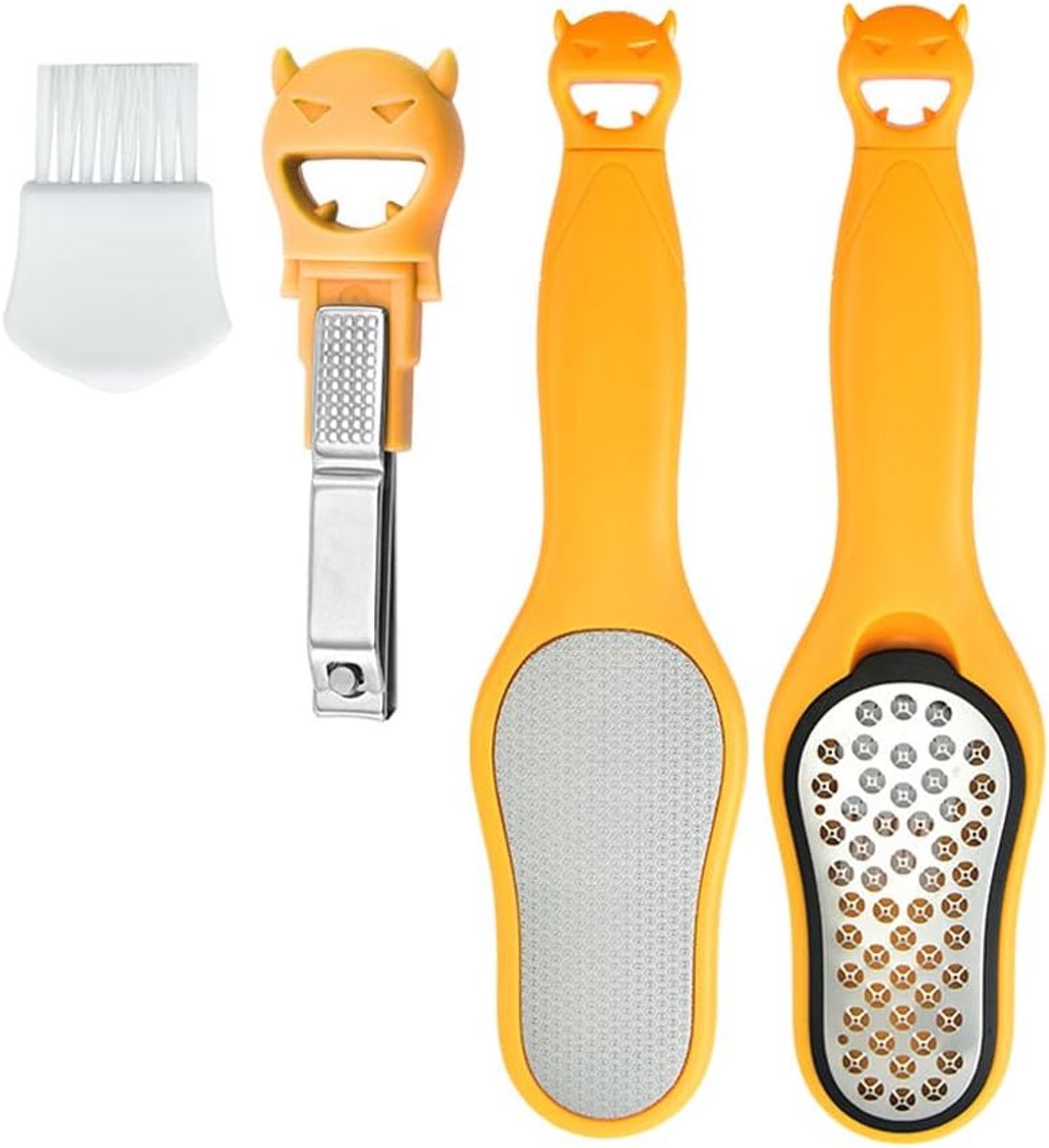 SnelShoppen - 3-in-1 Voetverzorging Tool - Rvs Eeltvijl, Pumice Steen en Eeltverwijderaar - Multifunctionele Pedicure Tool voor Dode Huid, Eelt en Geb