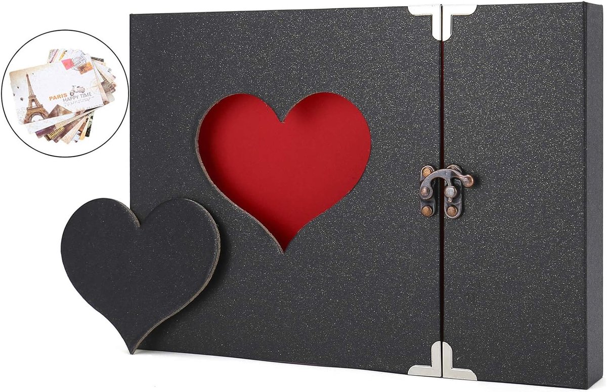 SnelShoppen - AIOR Fotoalbums Scrapbooking DIY Kit met 30 Zwarte Pagina's, Vintage Geheugenboek voor Verjaardagen, Kerst en Jubileums, Groot 27x20 cm,