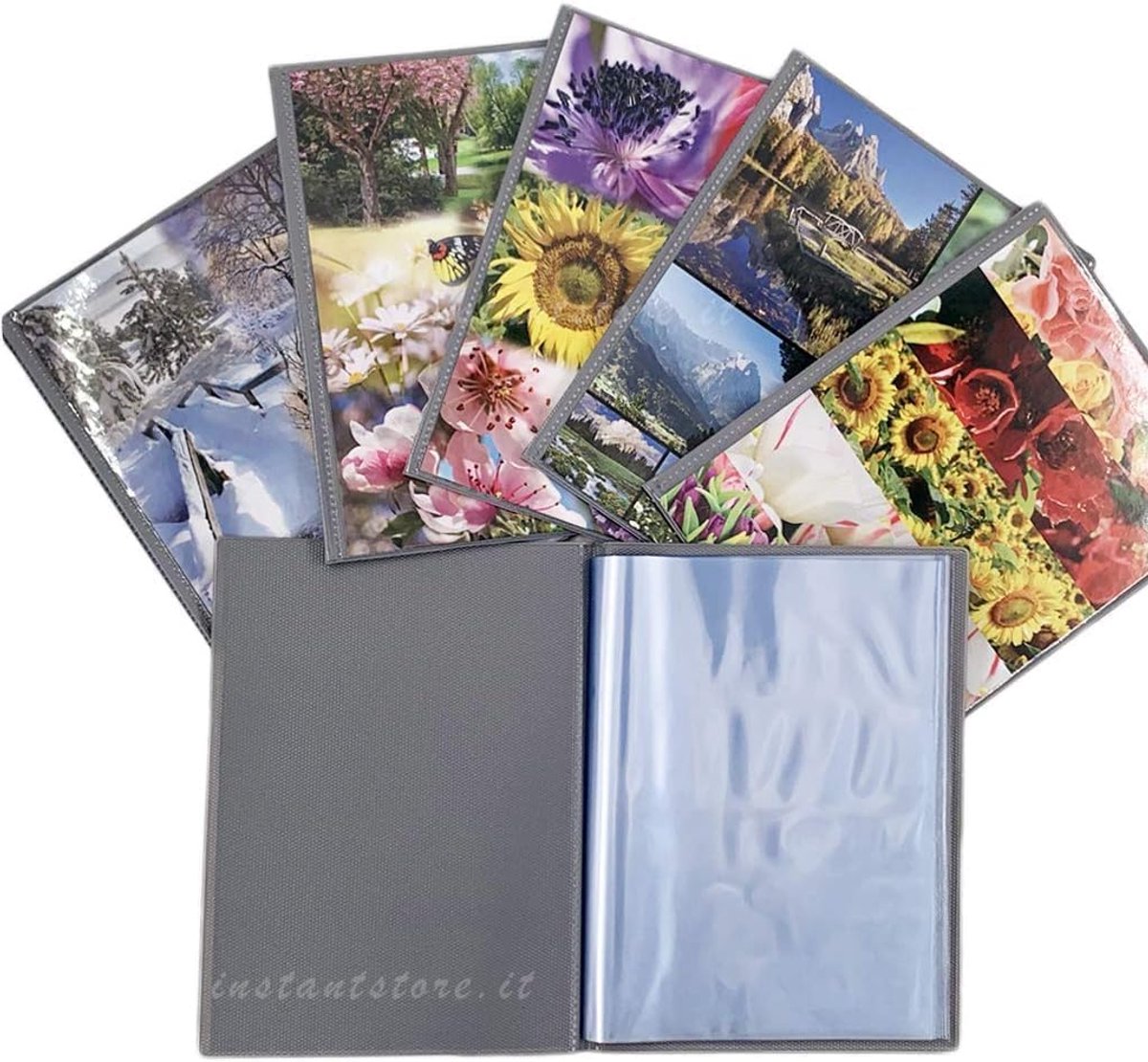 SnelShoppen - 10 Fotoalbums met Pockets 10x15 cm - Zacht Omhulsel, 18 Pockets per Album - Tot 360 Foto's - Ideaal voor Herinneringen, Menu's, Kaarten