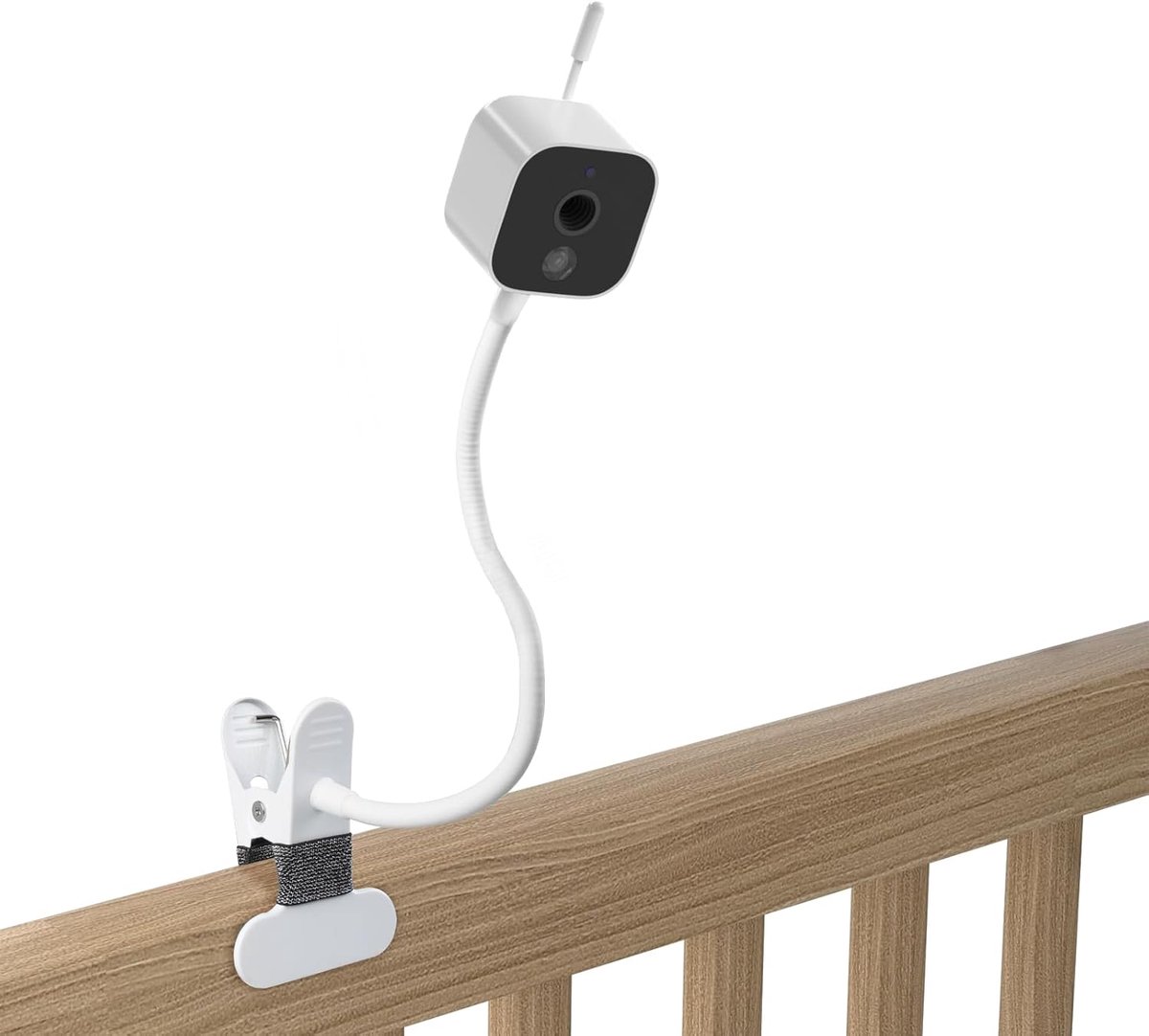 SnelShoppen - Universele Baby Monitor Houder - Compatibel met Diverse Camera's - Toolvrije Montage zonder Boren - Wit - Ideaal voor Kinderkamers en Ba
