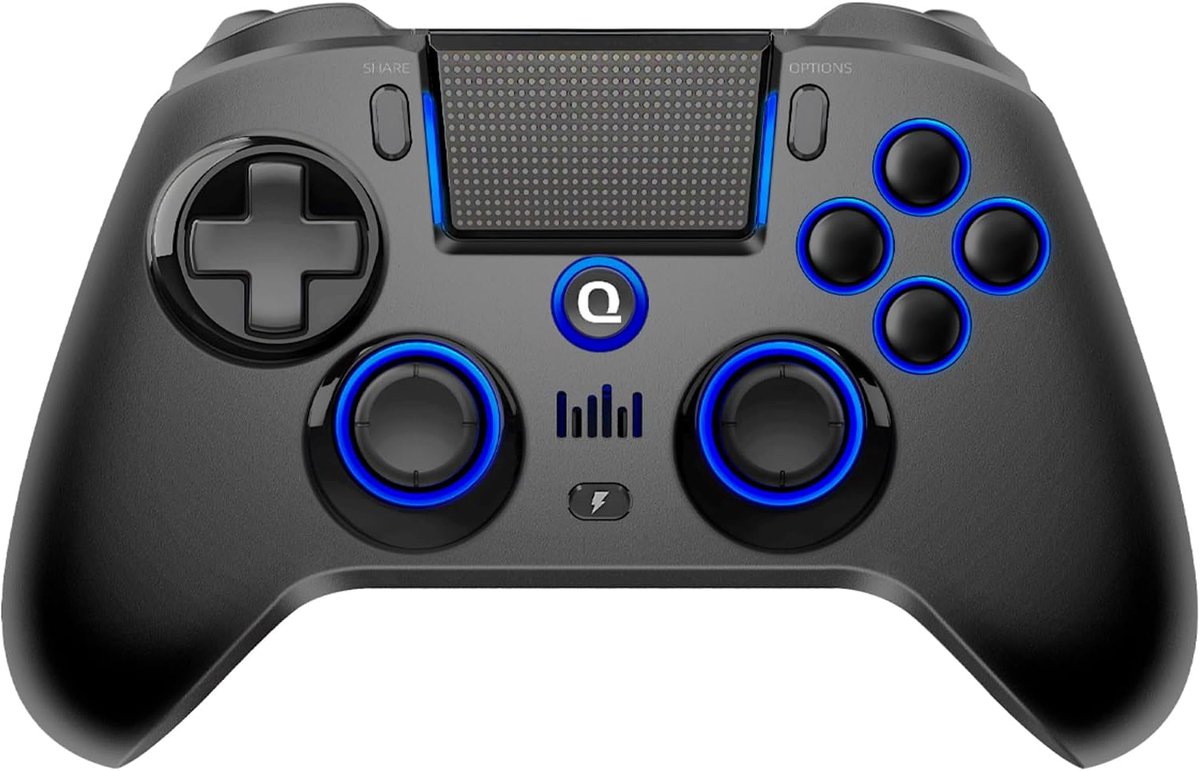 SnelShoppen - Draadloze Game Controller voor PS4 Pro Slim PS3 PS2 Steam Deck PC Windows Mac iOS Android TV Box - Halleffect Joystick met 3.5mm Audiopo
