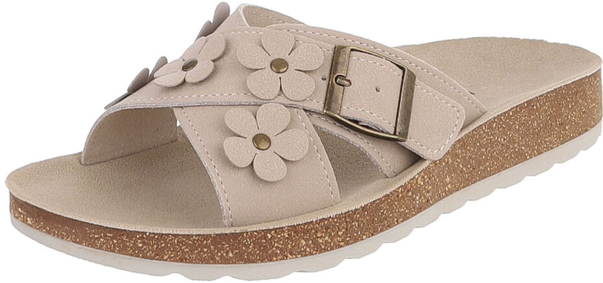 Sandalen - Gesp en bloemdetails - Dames Mt:40