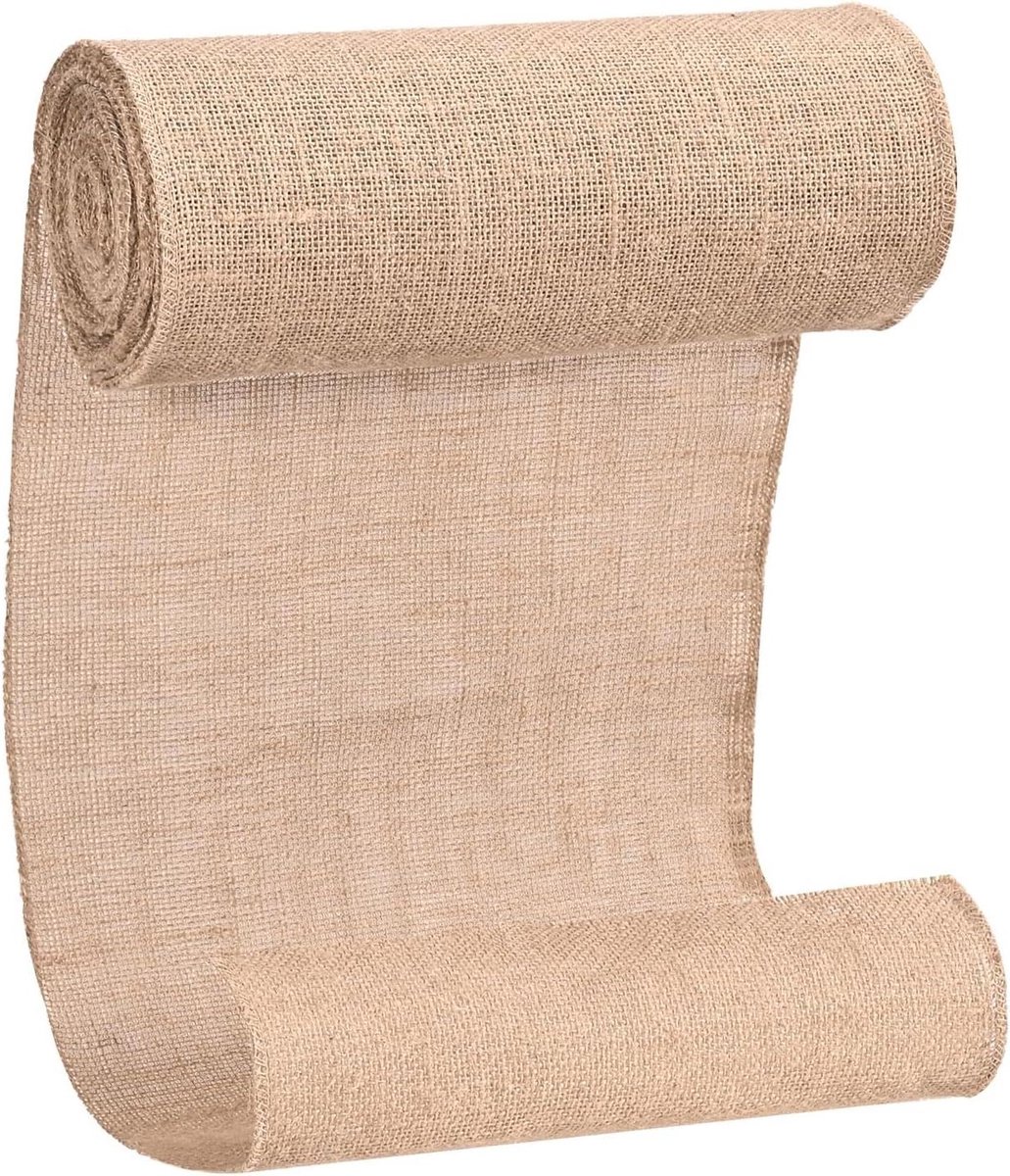 Jute Stof Rol - Tafelkleed Natuurlijk - Decoratief Gebruik - Op Maat Knippen - 10 Meter Lang - Naturel