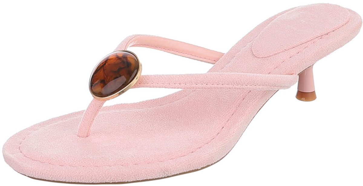 Slipper met hak en detail - dames Mt:40