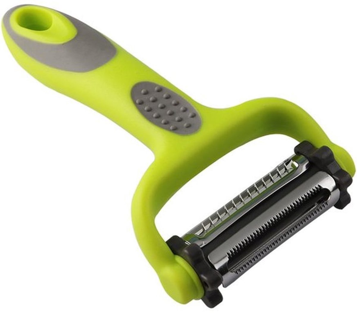 Professionele Groenteschiller, 3 in 1 Multifunctionele Fruitschiller, Y Schiller Draaischiller, Aardappelschiller, Wortelschiller (Groen + Grijs)