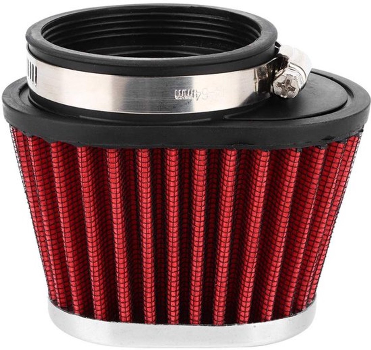 Universeel Motorluchtinlaatfilter Motorluchtfilter Rood (51 Mm / 55 Mm / 60 Mm), Geschikt voor Elke Motorfiets van de Juiste Maat.(60MM)