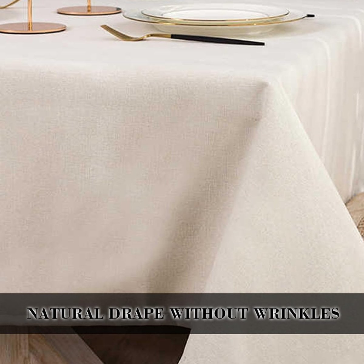 Waterproof Tafelkleed - Decoratief Tafelkleed - Eettafel Beschermen - Katoen Linnen Mix - 90 x 140 cm - Decoratief