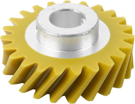 SnelShoppen - Mixer Worm Gear Vervanging Geel met 2 Koolborstels voor Keukenmixers - Geschikt voor 5KSM150, 5KSM45, 5KSM90, 5KSM125, 5KSM175, 5KSM185, — afbeelding 3