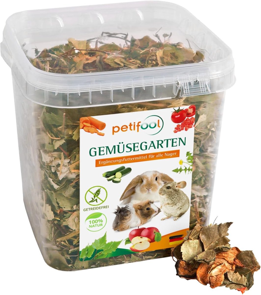 SnelShoppen - Natuurlijk Groentetuin Rodent Voer 530g - 100% Natuurlijk, Energierijk, Voor Cavia's, Konijnen en Kleine Dieren