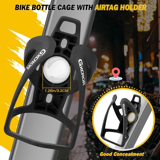 SnelShoppen - Fiets Bidonhouder met AirTag Compartiment, Duurzame Fiets Drinkhouder voor Alle Fietsen, Hoogwaardige PC Materiaal, Ideaal voor Fietsers — afbeelding 5