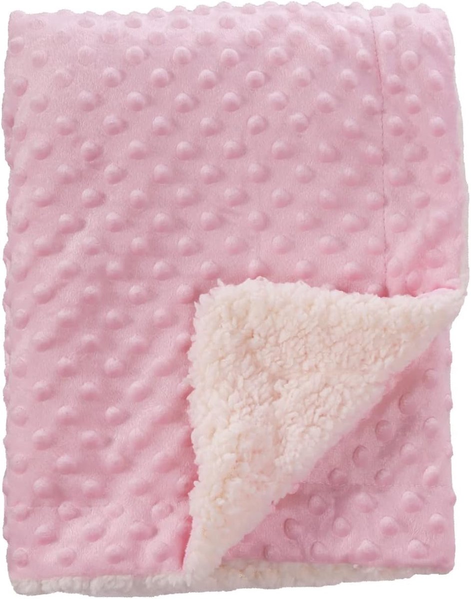 SnelShoppen - Babydeken Zacht Warm Sherpafleece 75x100 cm voor Peuters en Baby's - Unisex Crib, Pram, Bed, Reis, Alle Seizoenen - Perfect Kraamcadeau