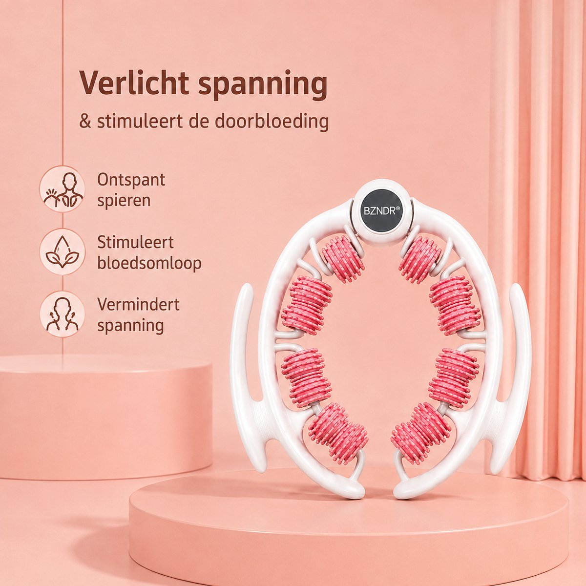 Cellulite Massage Roller Roze - Effectief Design - afbeelding 3