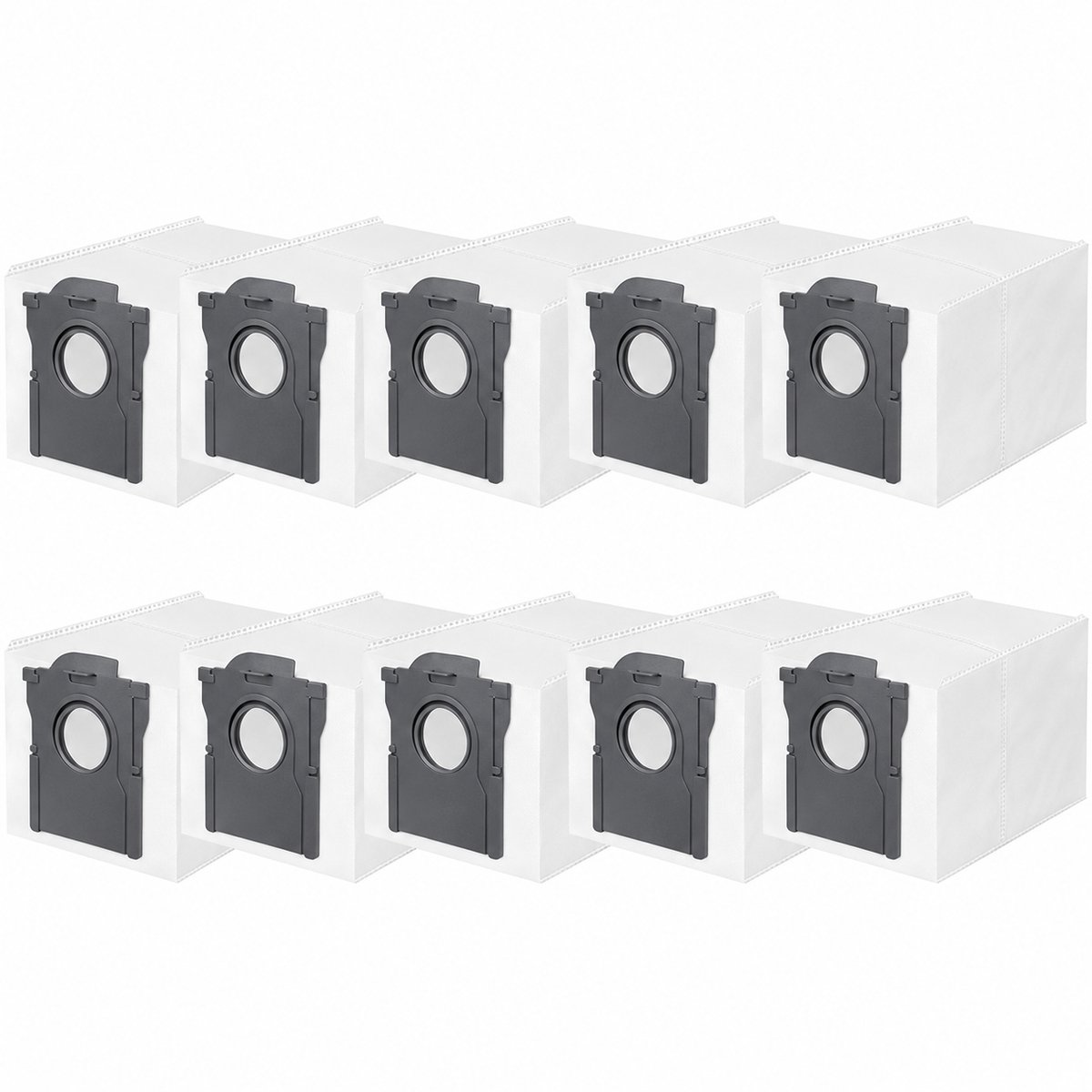 10 Stuks Stofzuigerzakken Voor Robotstofzuiger - Geschikt Voor Dreame L10 L10s L20 X20 X30 X40 X50 L40 L50 Ultra En Mova P10 E30 P50 V50 Ultra - 3,2 Liter Capaciteit - 4-Laagse Filterstructuur - Vervangende Stofzakken Voor Leegstation