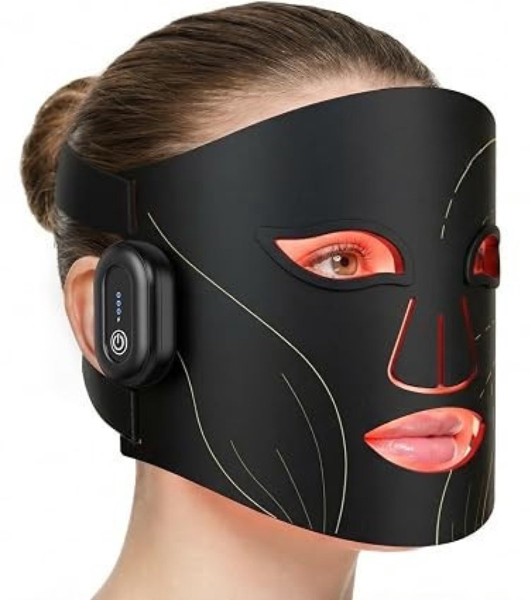 Thuys - LED Gezichtsmasker Lichttherapie – 4 Lichtmodi – 850 nm Nabij-Infrarood – 272 LED’s – Draadloos – 60+ Minuten Batterijduur – 640 g