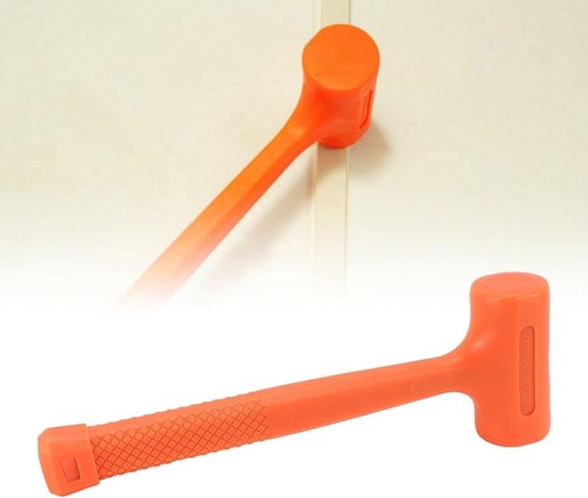 -Rubberen hamer voor vloerinstallatie met zacht handvat en trillingsabsorptie - Multifunctioneel - Dual end - Dead blow - Geschikt voor camping - Zwart