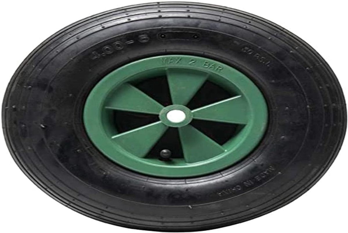 Roulettewiel - Groen - 325 x 85 mm - Opblaasbaar Wiel - Voor Tuin- en Doe-Het-Zelf Gebruik