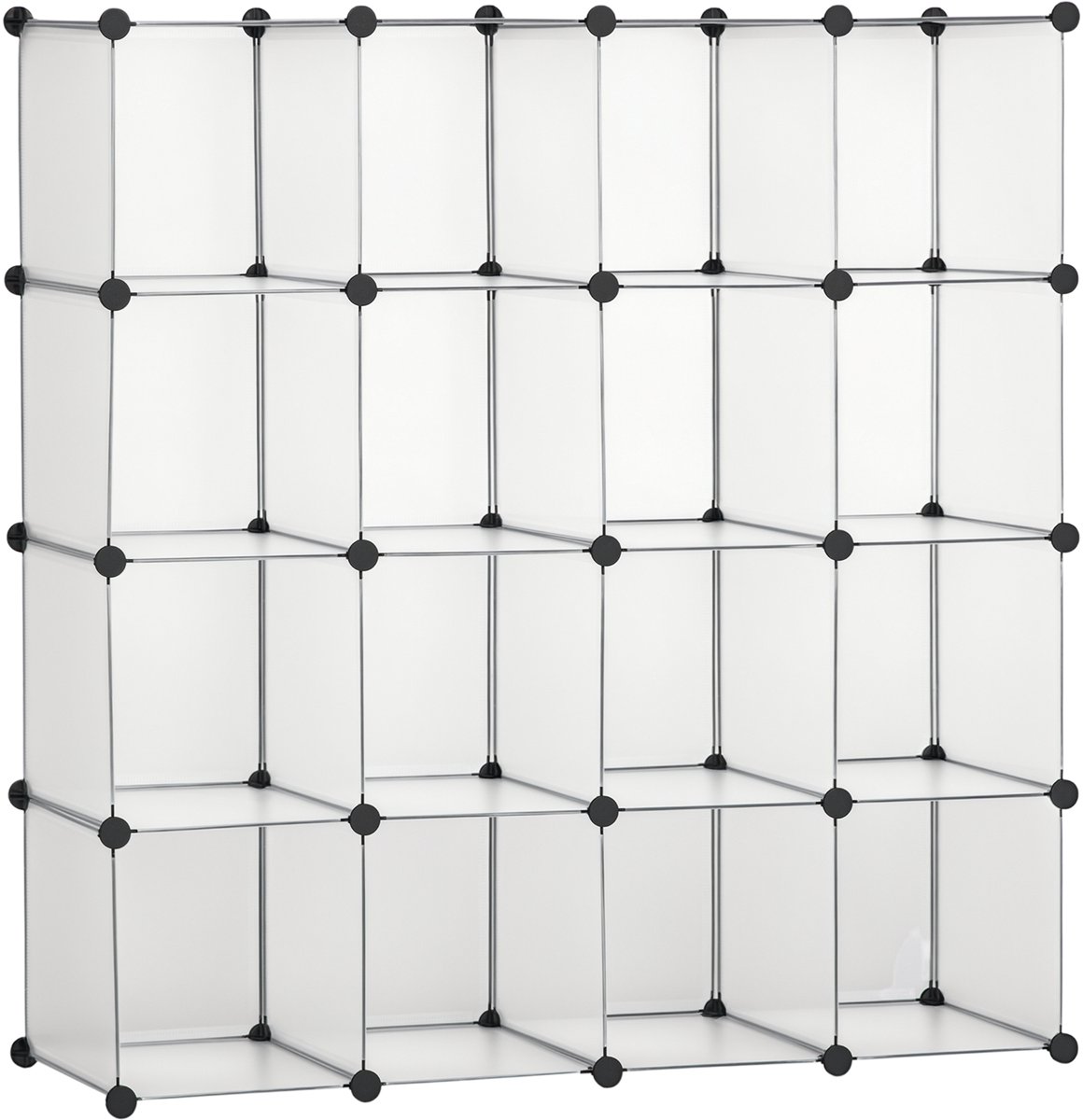 HOMCOM - Modulaire opbergorganizer - PP - 125x32x125cm - Wit