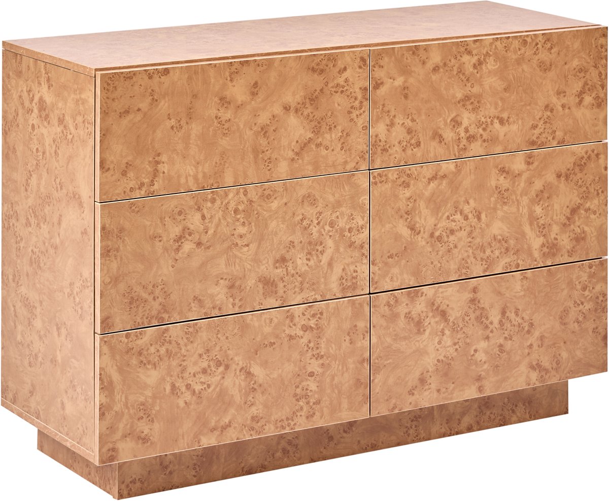 WOODEND - Ladekast 6 lades - Wortelhout-effect - Spaanplaat