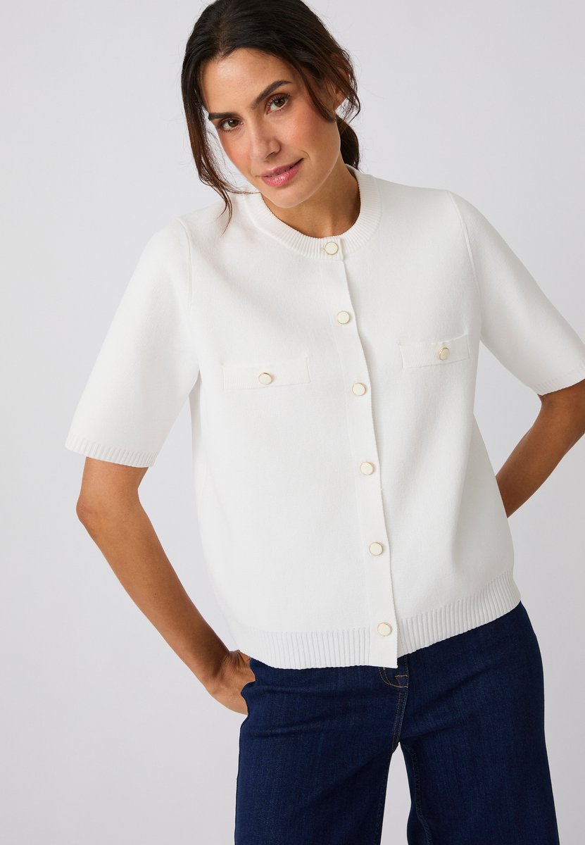 Damart - Milano breisel cardigan - Dames - Wit - M