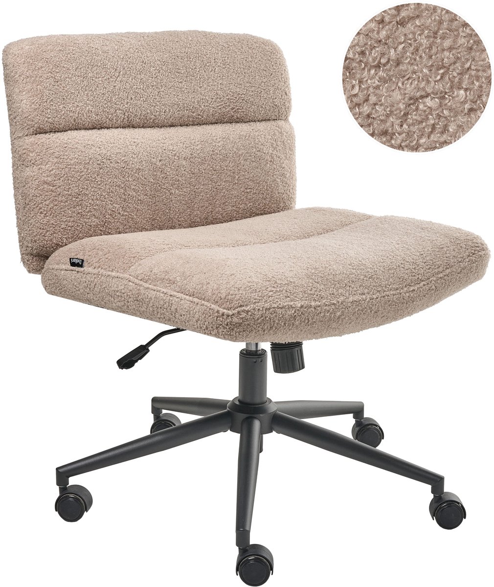 CATLIN - Bureaustoel - Beige - Bouclé
