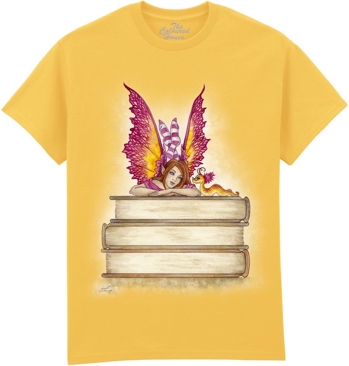 Pink Bookworm The Coloured House T-shirt L