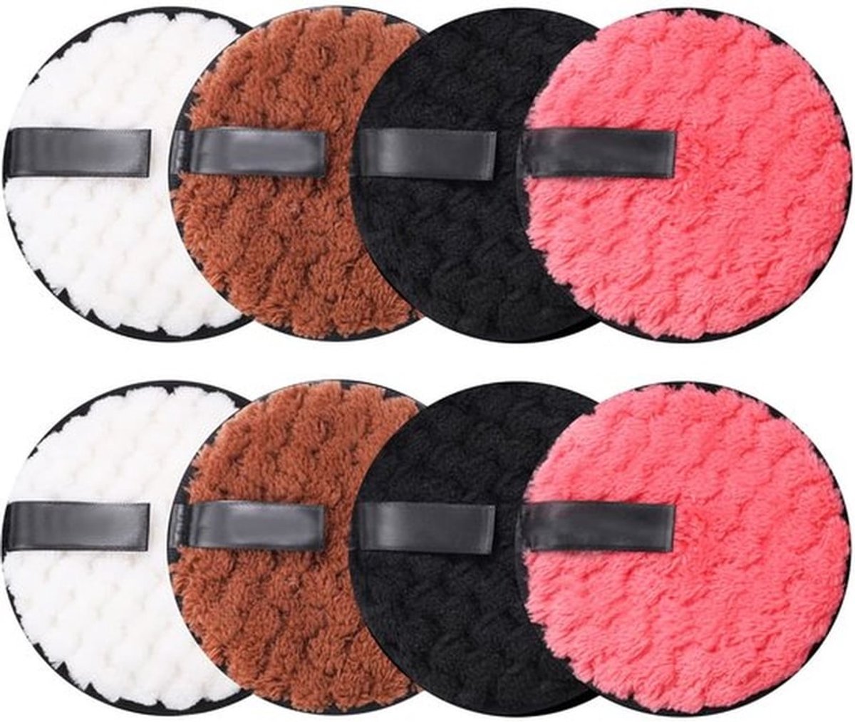Make-up Remover Wasbaar - 8 Stuks - Microvezel - Herbruikbaar - Zacht - Duurzaam - 11,5 cm - Reinigingsschijfjes